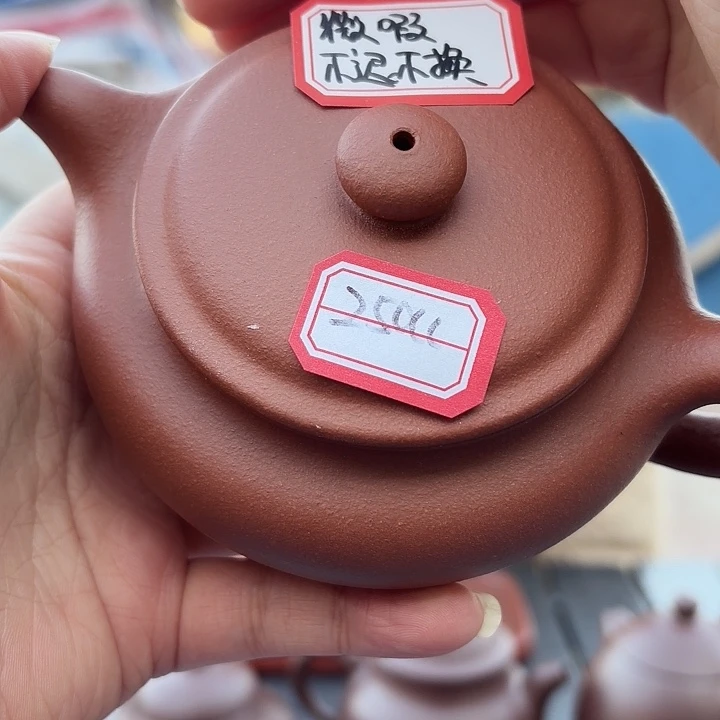 紫砂茶壶宜兴原矿红降坡250