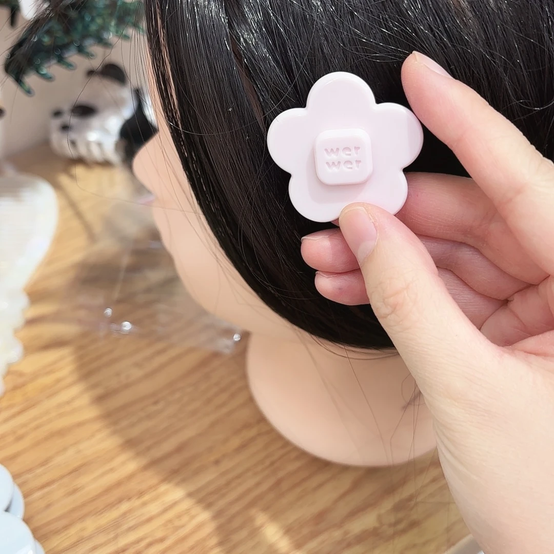 皮质铁合金小号花朵粉色