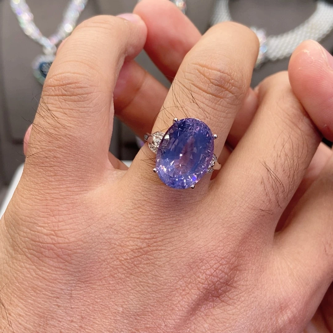 水晶戒指银S925镶嵌东*猫