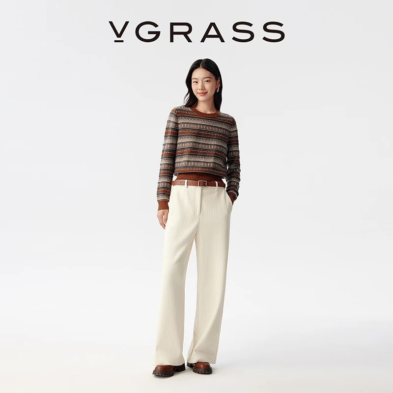 【雪尼尔空气灯芯绒】VGRASS25早秋新款柔软多色小直筒&宽直筒裤