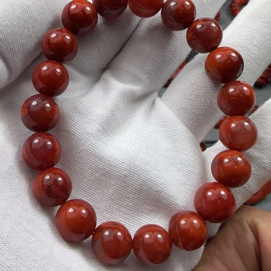 南红玛瑙未镶嵌珠串10