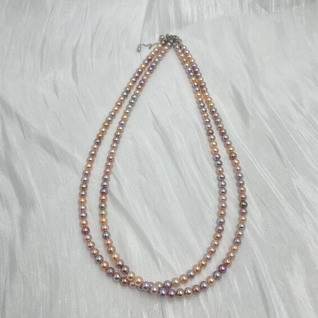 【钱元元专享】4-5mm 淡水混彩珍珠项链