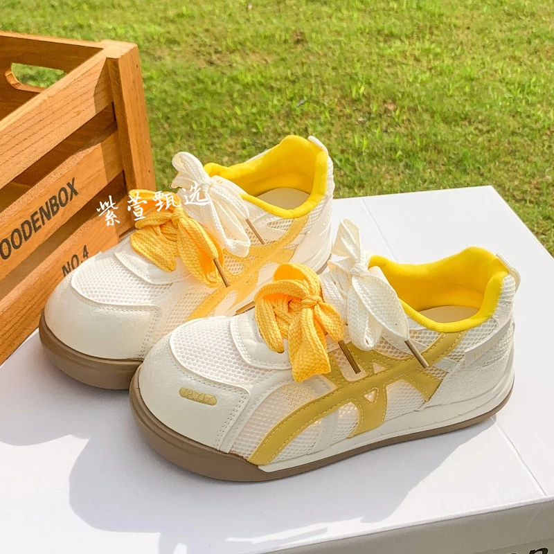 薄款网面大头丑萌厚底鞋女鞋新款2025爆款时尚气质不累脚软底板鞋