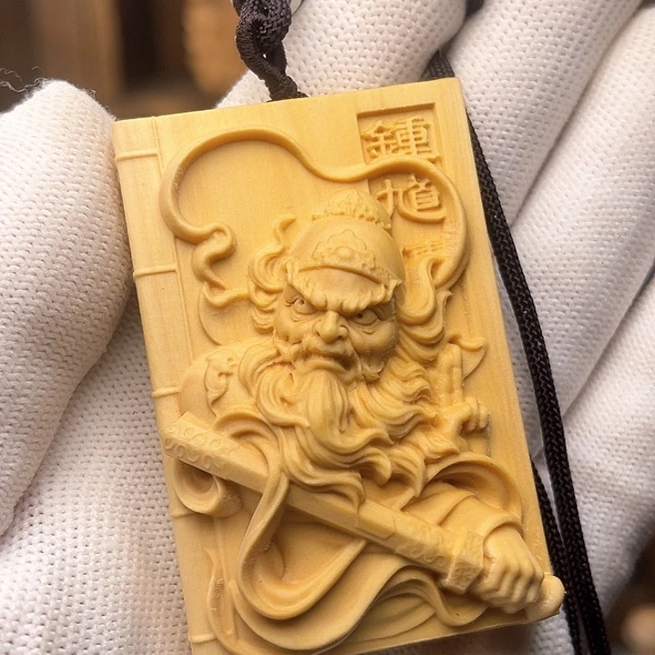 木钟馗挂件黄杨木