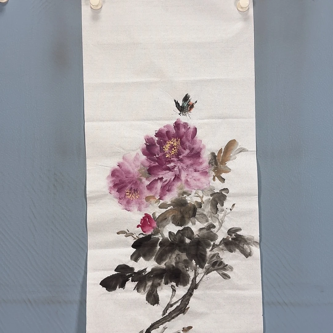 国画640 牡丹一如你的青花