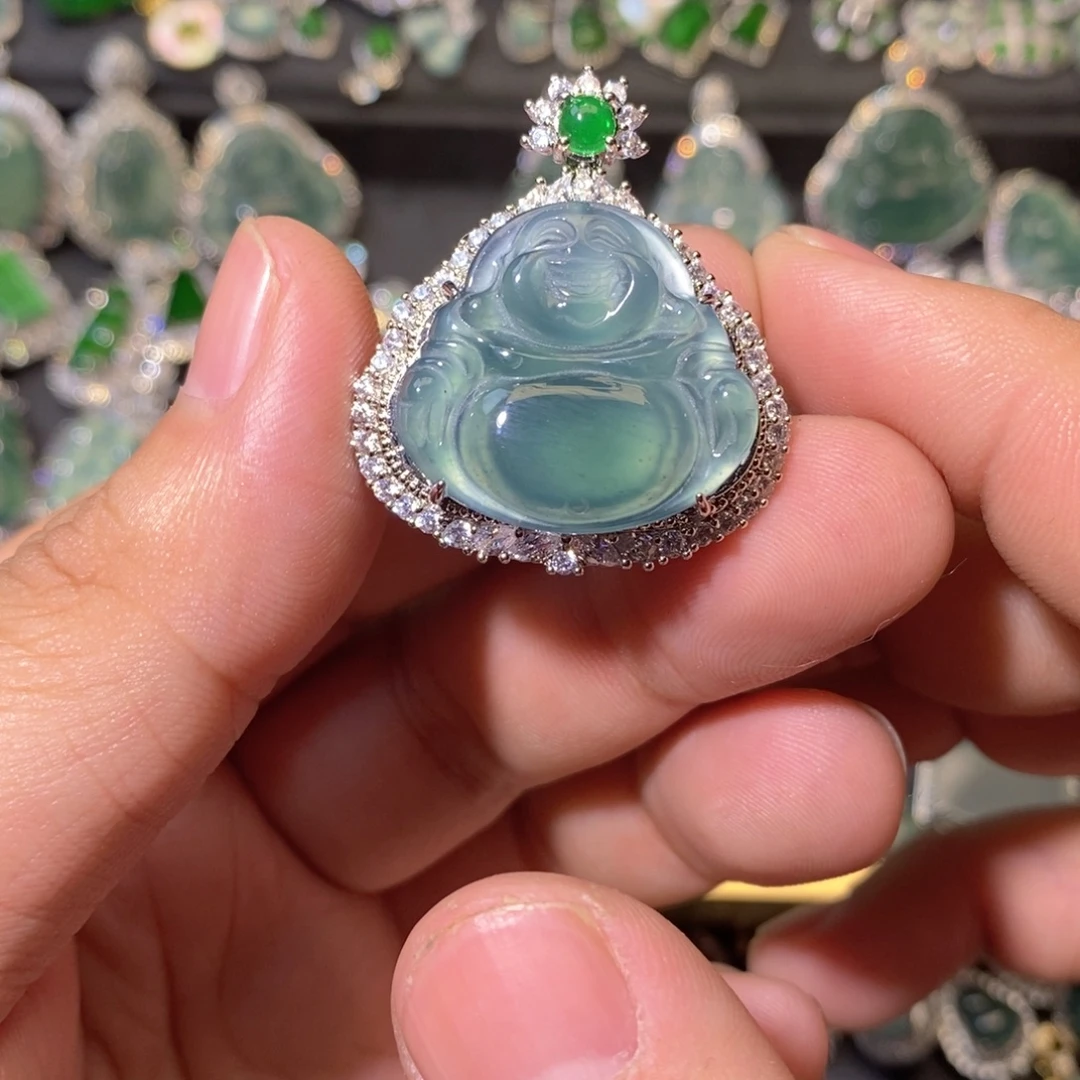 翡翠未镶嵌颈饰天然