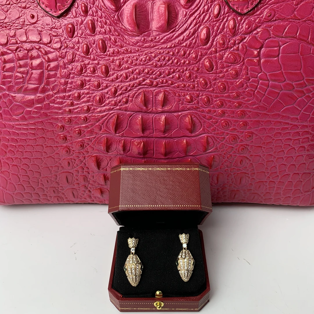 4165 【耳环】高奢精品玫瑰金 色女士灵蛇耳环