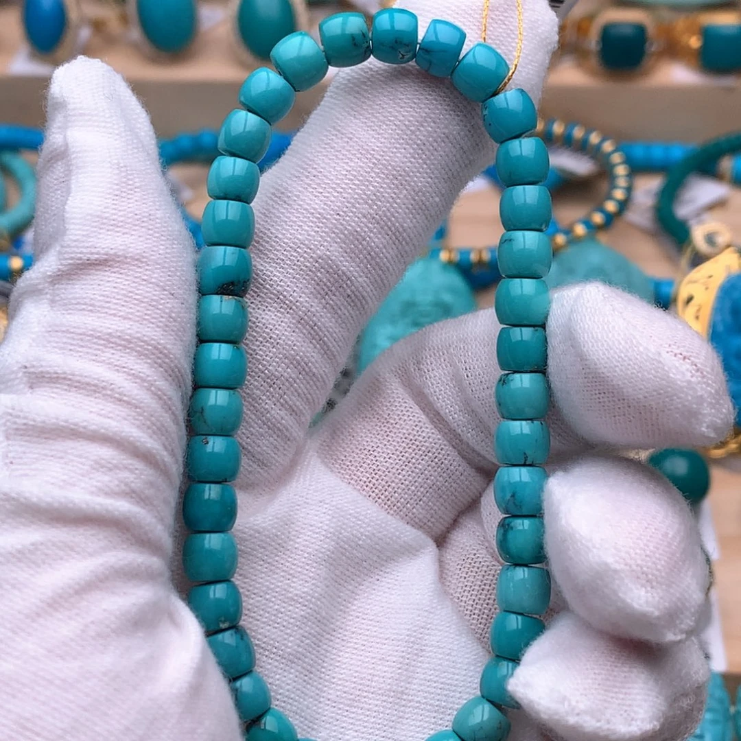 绿松石未镶嵌珠宝奇石5.8mm