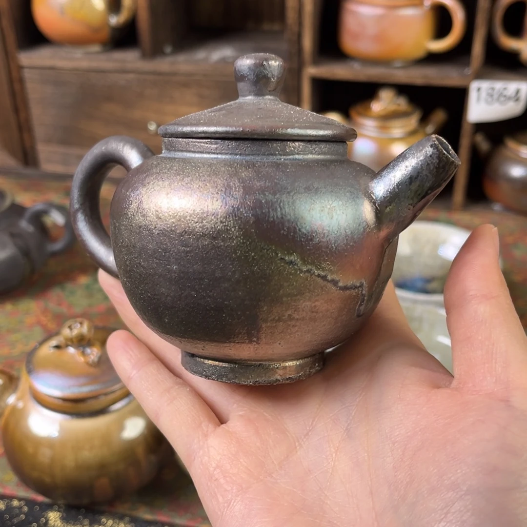 杯柴烧茶器铁胎壶