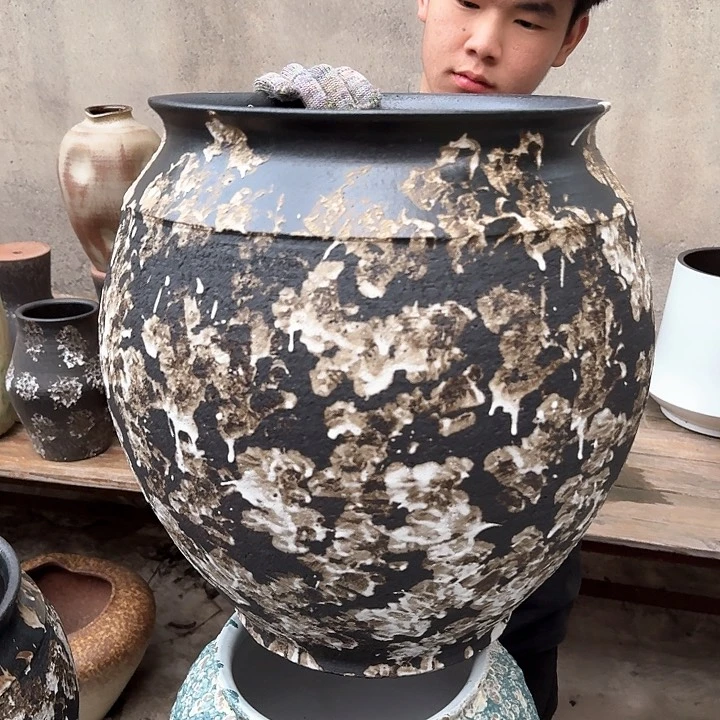 紫砂花盆高度43口径33