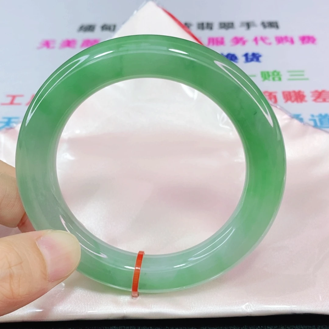未镶嵌手镯翡翠58-60圈口圆条-高品质
