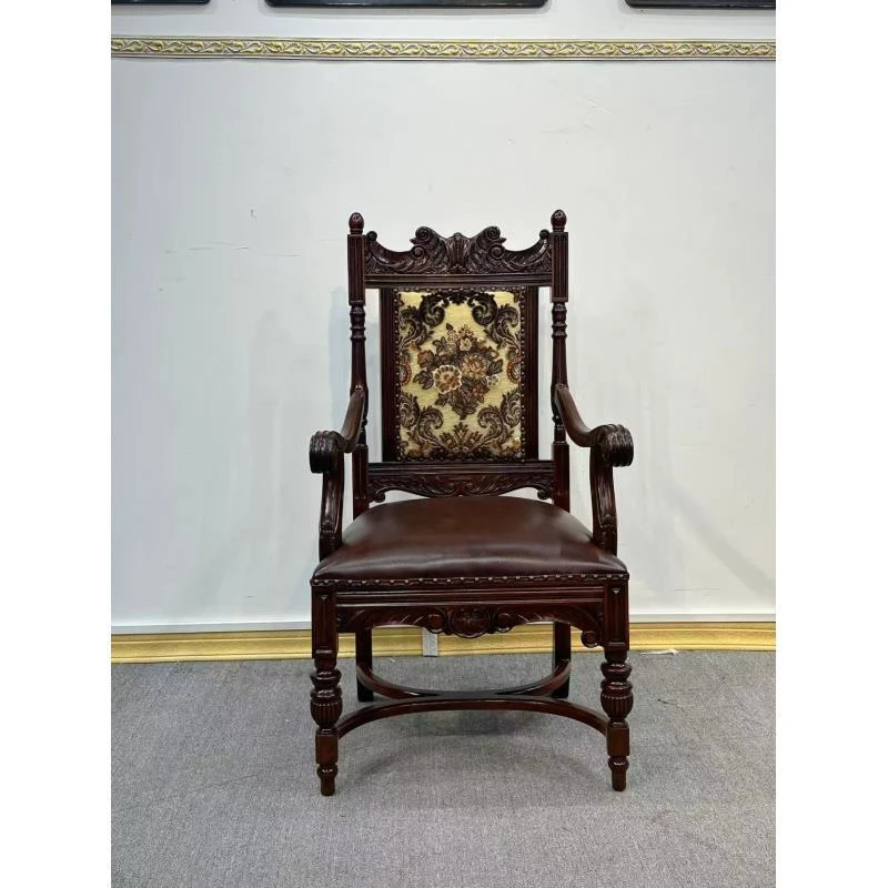 FSY890扶手椅620*550*1180座高530美式复古单人椅