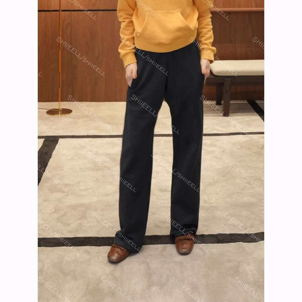 SHIIEELL【高支卫裤】直筒阔腿加厚抽绳裤子冬季保暖休闲裤Z5207