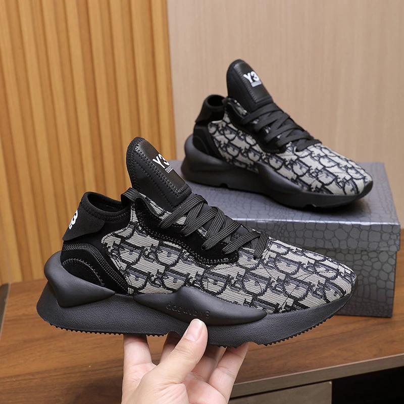 2025夏季联名新款透气厚底运动鞋时尚休闲老爹鞋真皮百搭运动鞋男