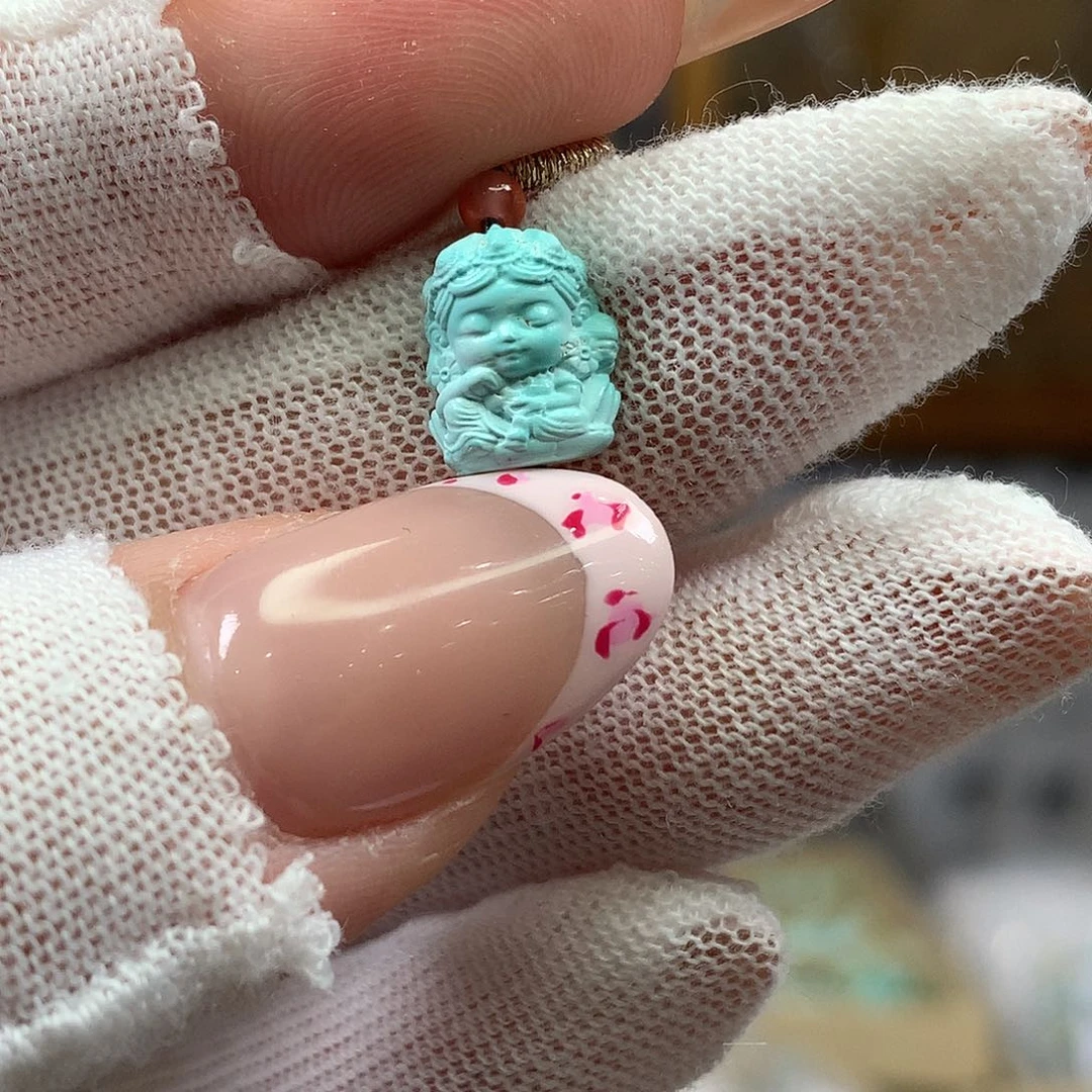 绿松石未镶嵌挂件