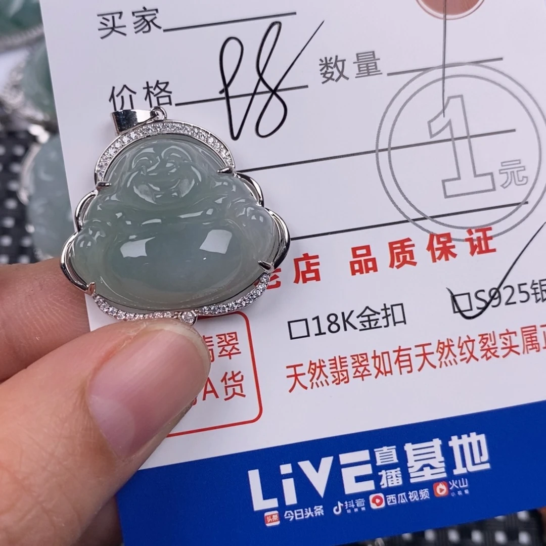 翡翠银S925镶嵌颈饰