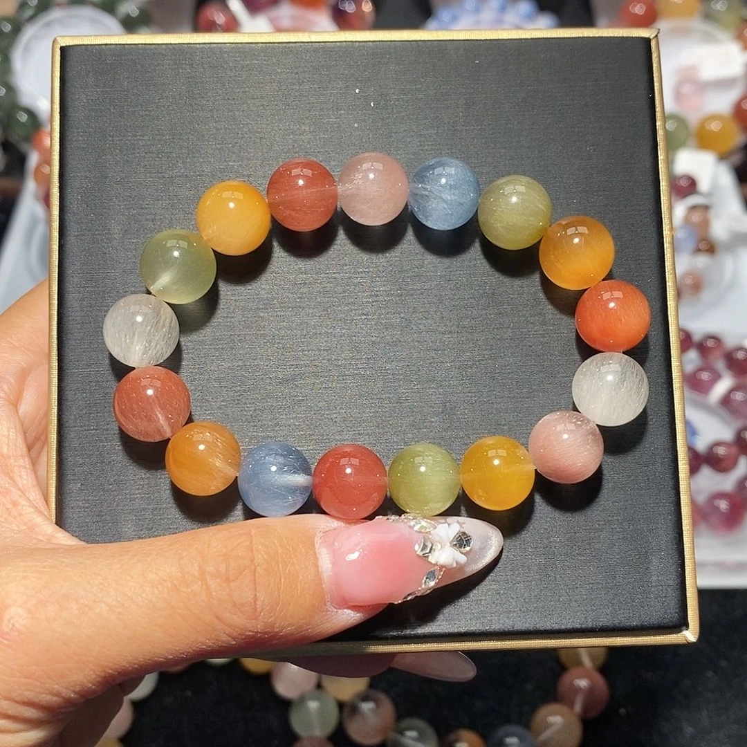 未镶嵌水晶手链彩兔毛