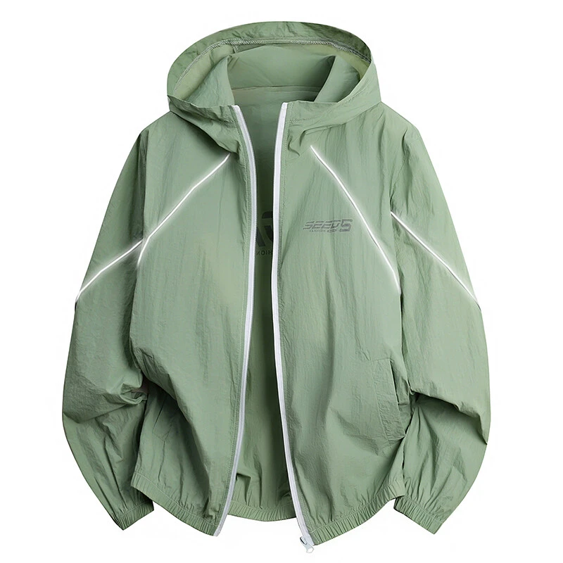 夏季防晒服防紫外线透气薄款连帽防晒衣，聚酰胺纤维100%材质速干