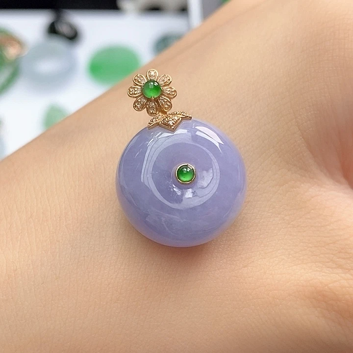 吊坠(不含链)未镶嵌翡翠平安扣