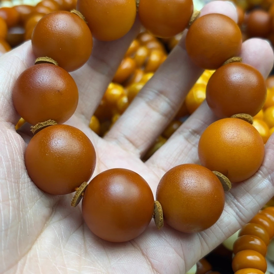 琥珀手链未镶嵌金**主蜜蜡