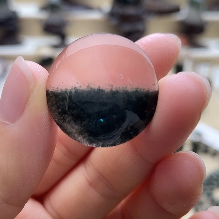 未镶嵌颈饰水晶绿幽灵聚宝盆圆牌