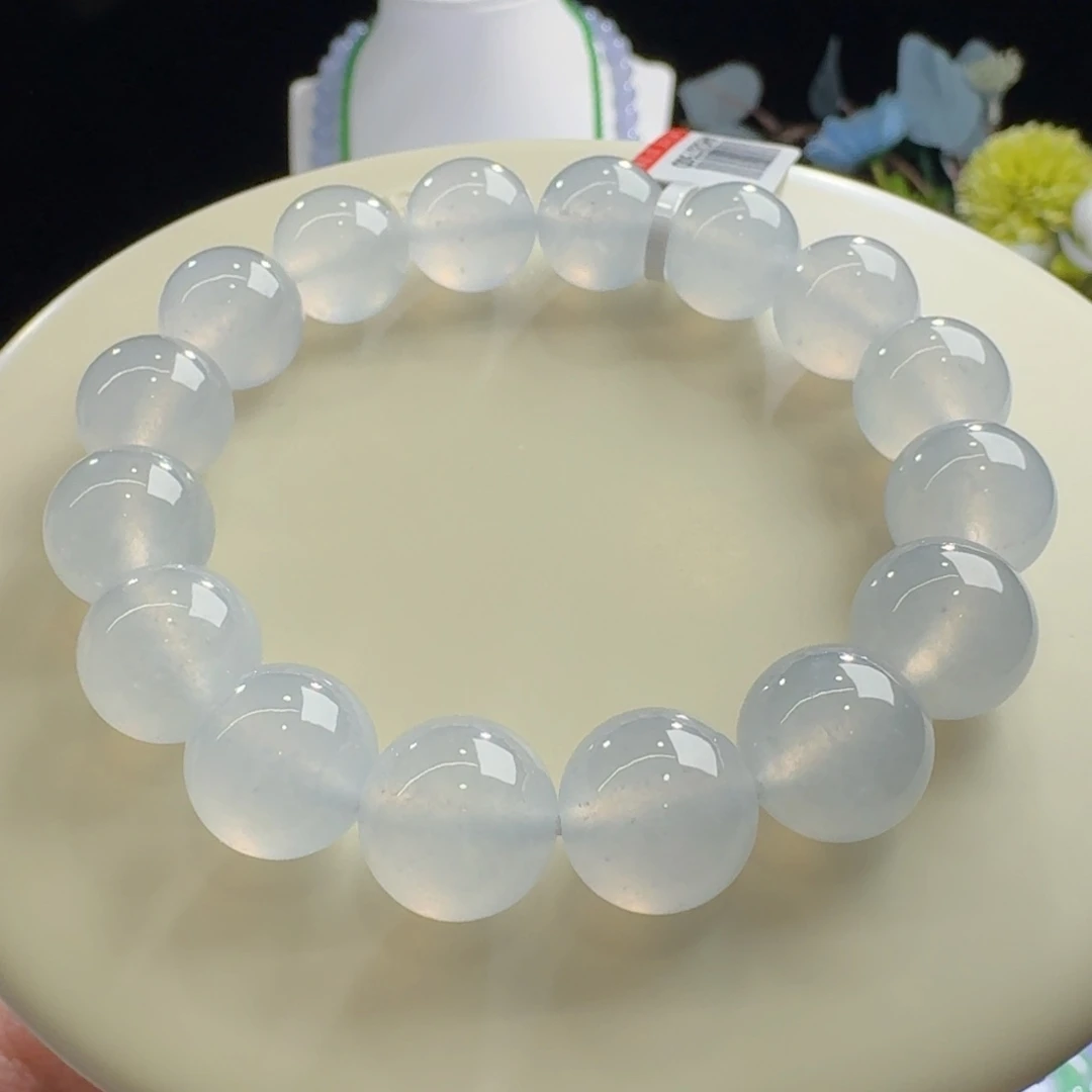 未镶嵌手链翡翠力推！性价比超高！大白冰单圈卡12.6