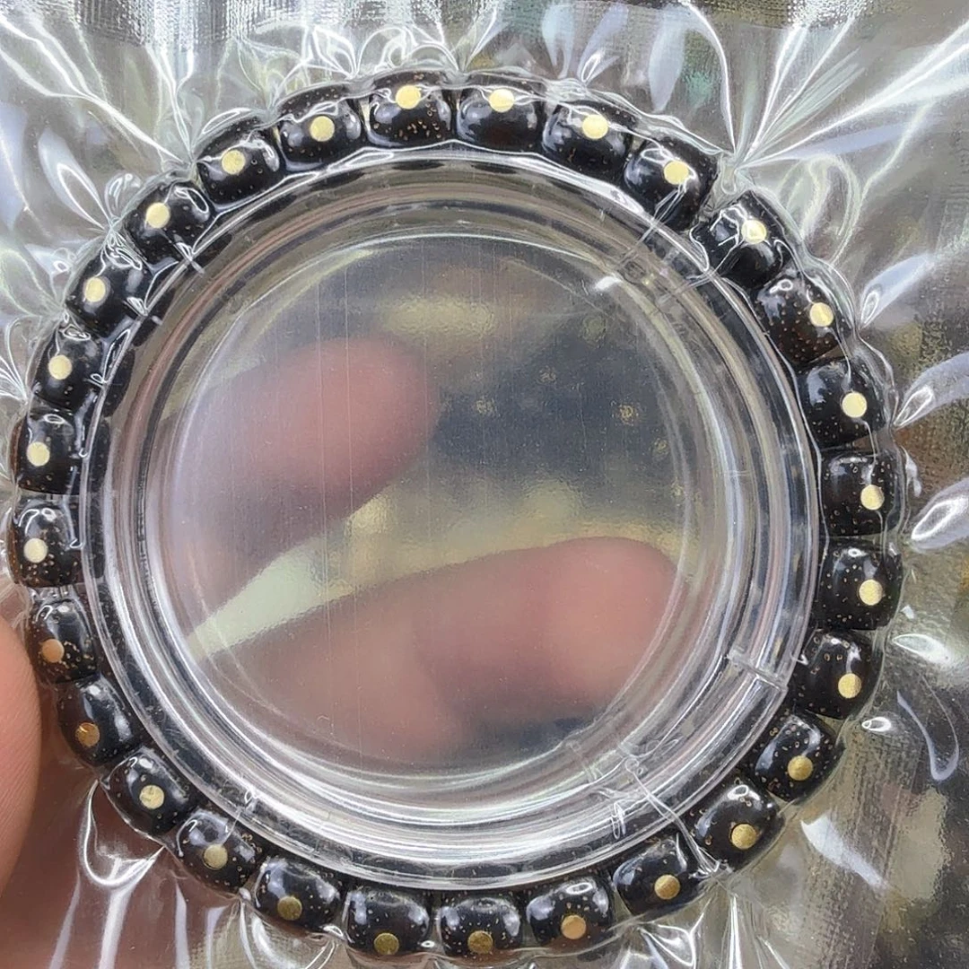 手串星月菩提72殿堂黑金星月菩提单圈8×7直切钉