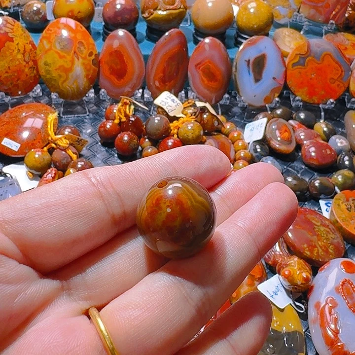 ！***玛瑙/玉髓吊坠(不含链)未镶嵌天然战国红