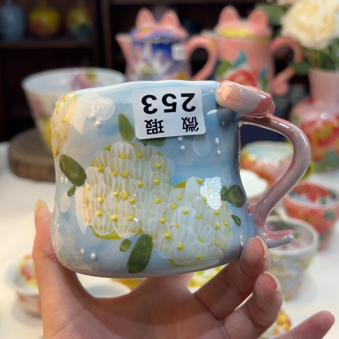 景德镇手绘高温釉下彩陶瓷茶具