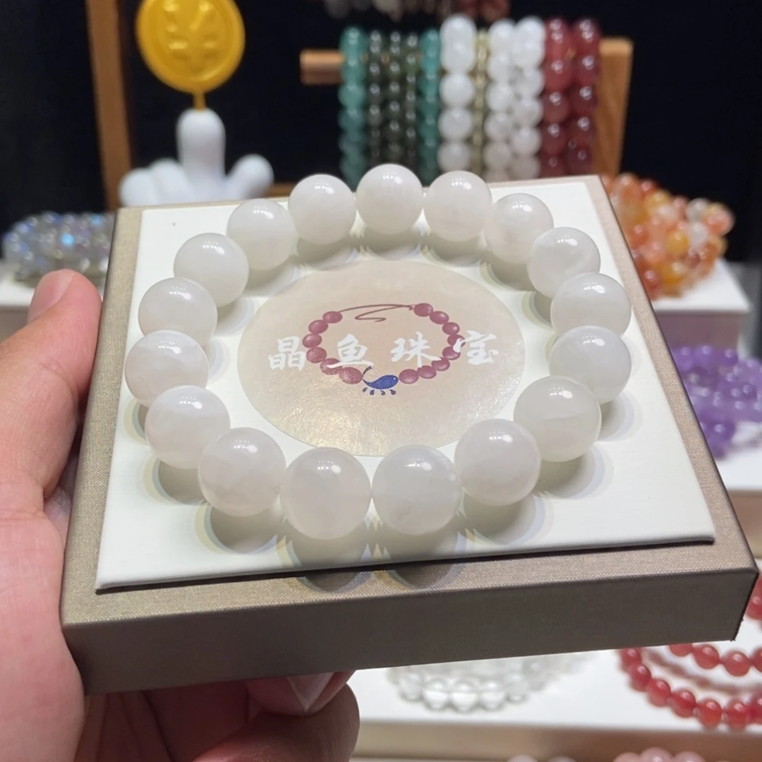 水晶手链未镶嵌白雪花幽灵手串