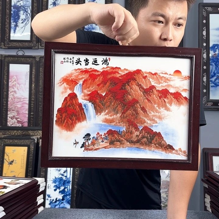 摆件景德镇瓷板画