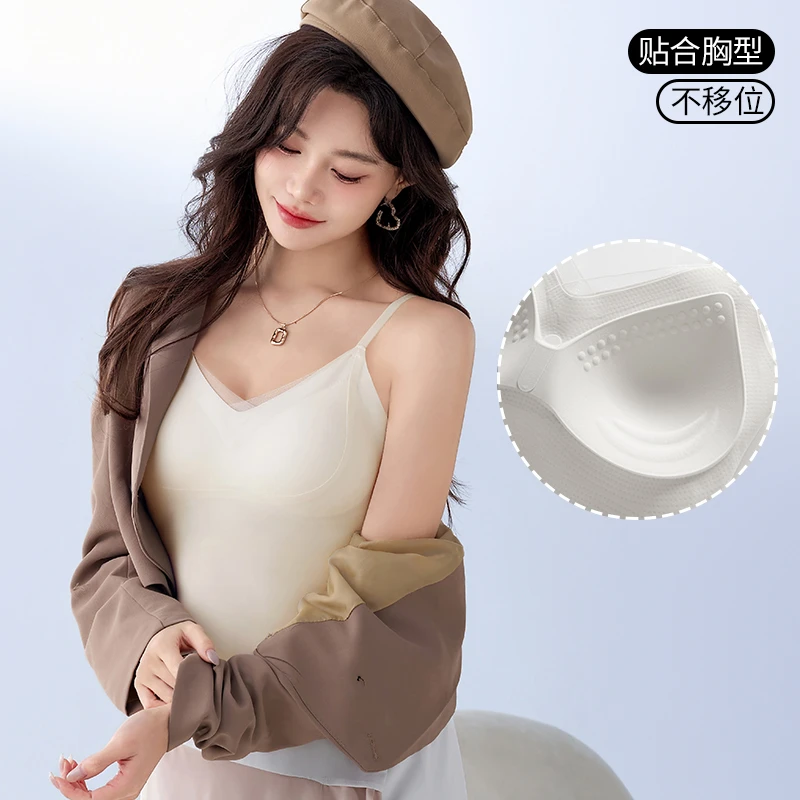 雅鹿冰丝女轻薄无痕美背内搭舒适透气打底上衣运动提拉薄款