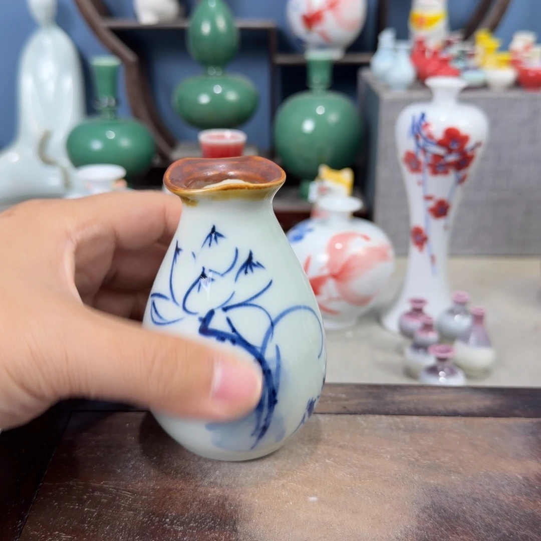 陶瓷手工小花器摆件