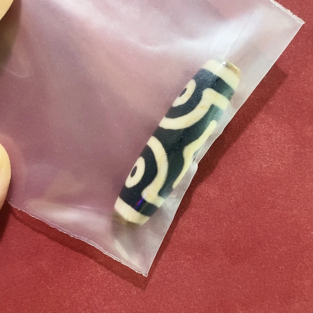 木***子玛瑙/玉髓（覆膜）未镶嵌颈饰行运无覆膜三眼