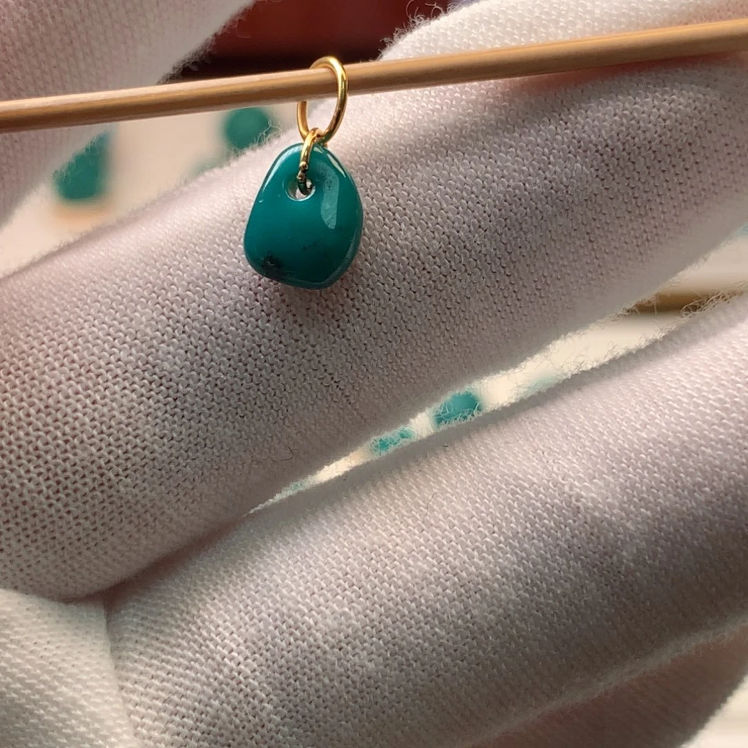 绿松石18K金镶嵌配饰