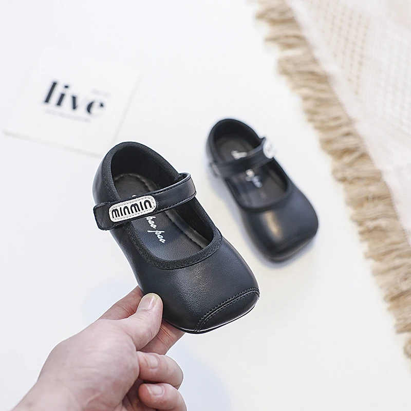 百搭银色单鞋小皮鞋韩版软底舒适公主鞋女童儿童女孩时尚秋季2256