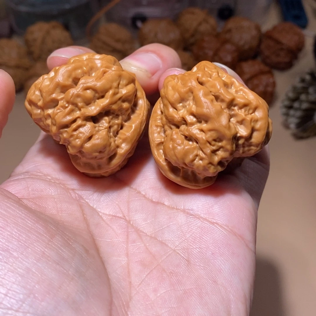 文玩核桃把件微修尖39尺A级怀柔三角蛙