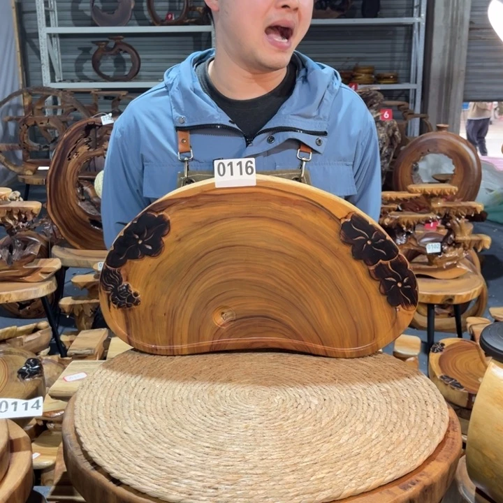 香樟木工艺品直播