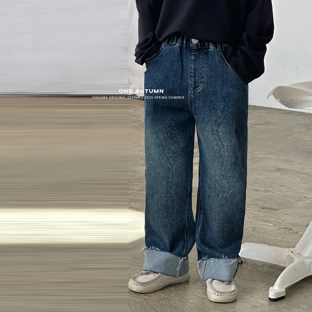 现货【壹秋.ONE AUTUMN】【目之所及】高弹显瘦直筒牛仔裤女春【CP22】