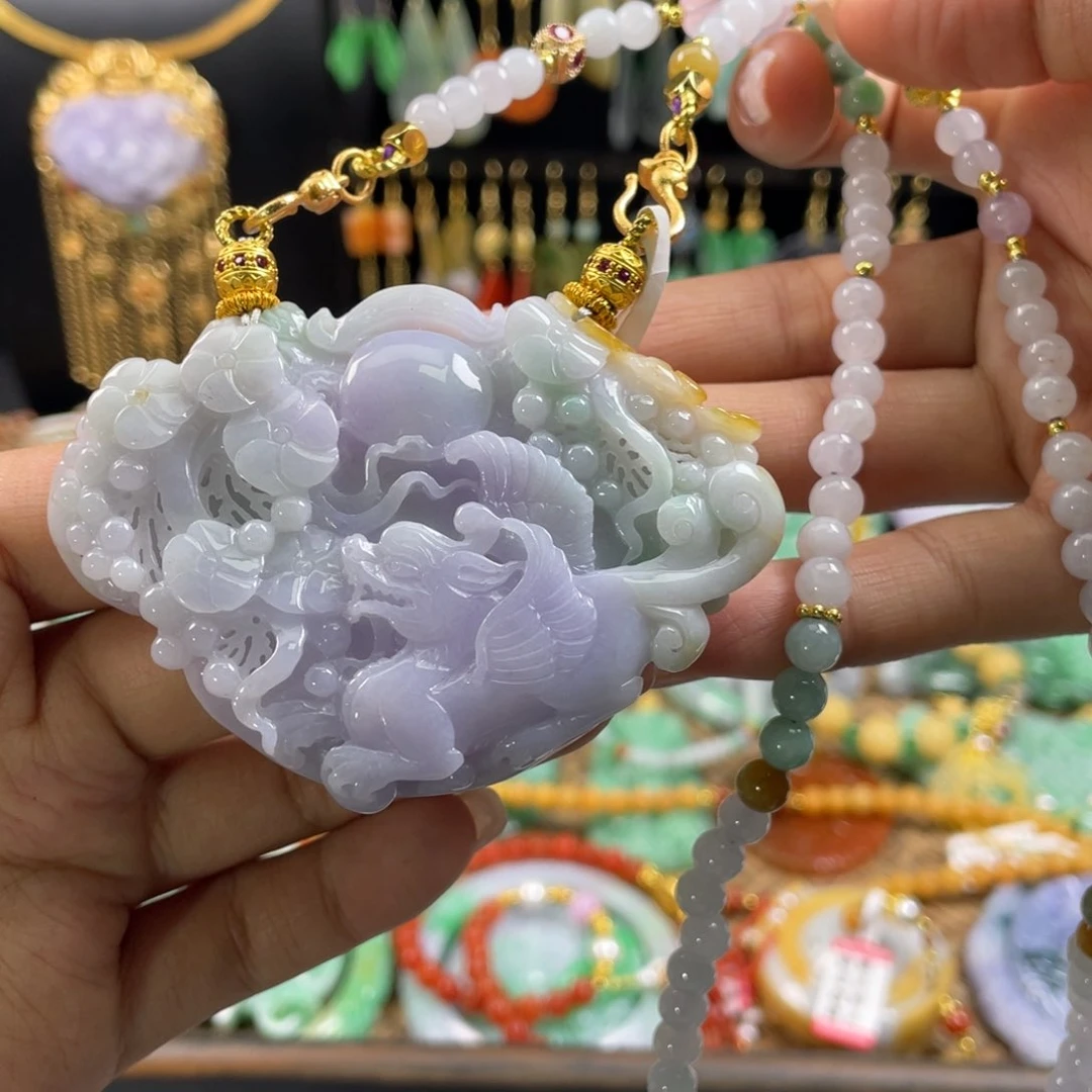 翡翠未镶嵌颈饰代编织
