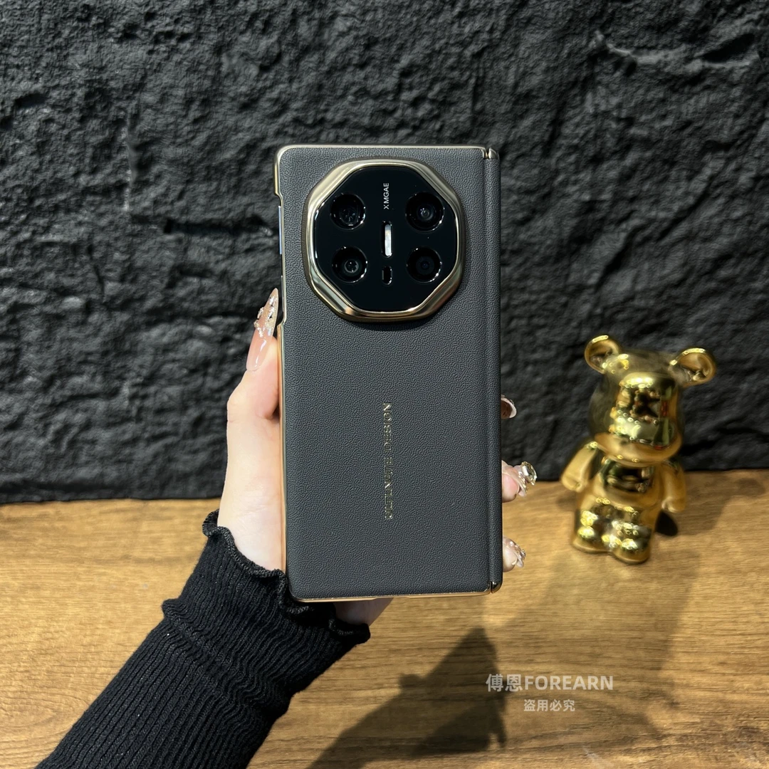 适用于华为matex5手机壳双中轴保护matex6真皮matex3折叠屏x6套