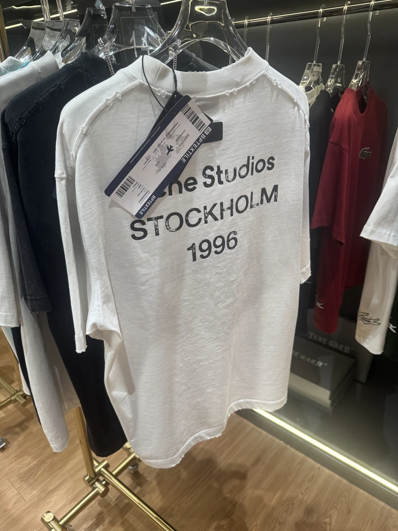 AT【014】H010# 夏季潮奢男T恤轻奢破洞做旧宽松休闲透气短袖