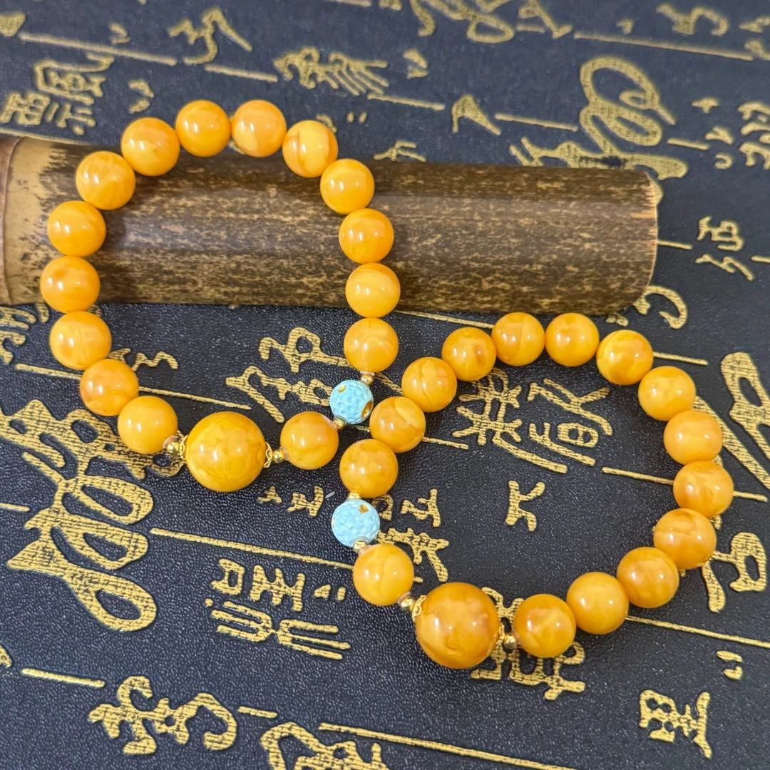 【景旺】【清淼专属】10mm+18k金星球老蜡手串@多样性发其中一件