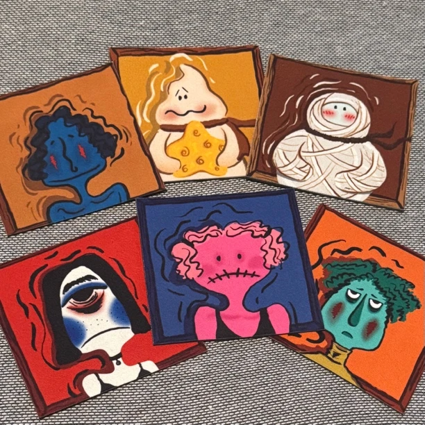 刘不想原创插画小众艺术相款款式垫子