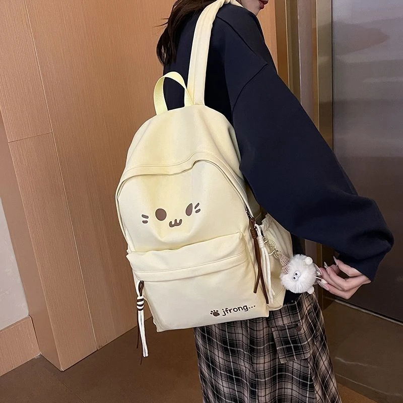 新款ins清新可爱百搭学生书包女大容量学生休闲背包双肩包萌妹