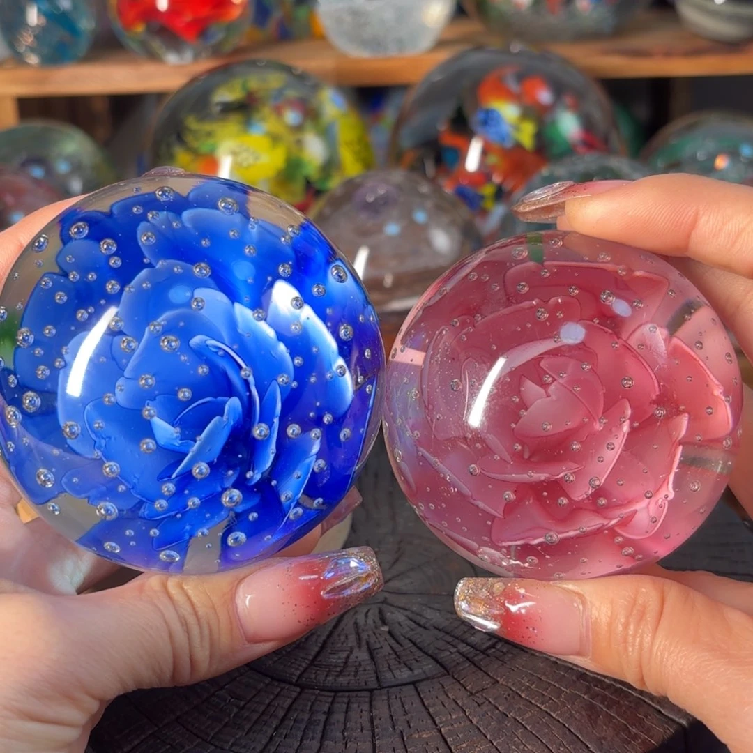 琉璃手工艺品微瑕2个
