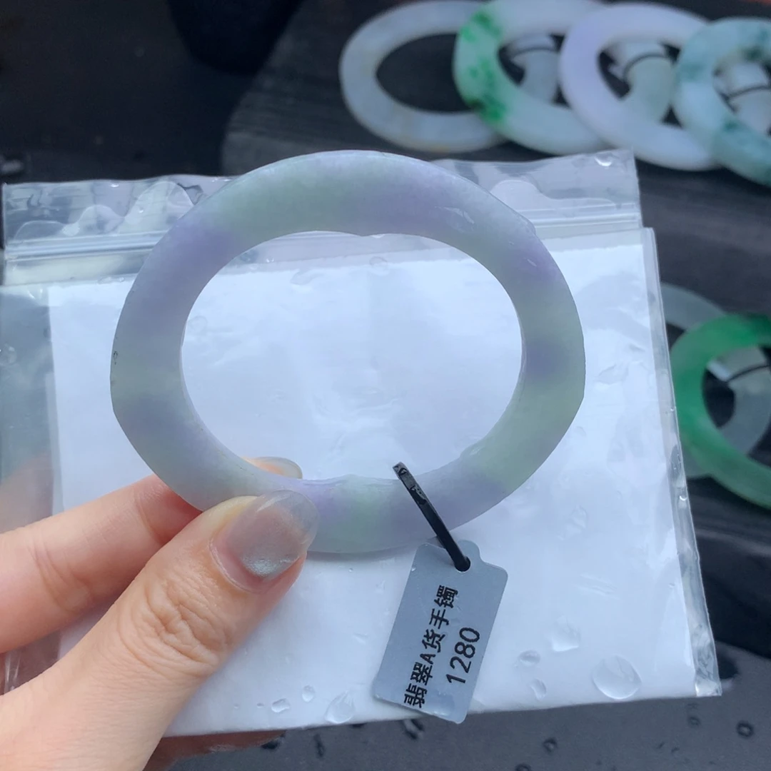 未镶嵌手镯定制翡翠53-57贵妃卡4