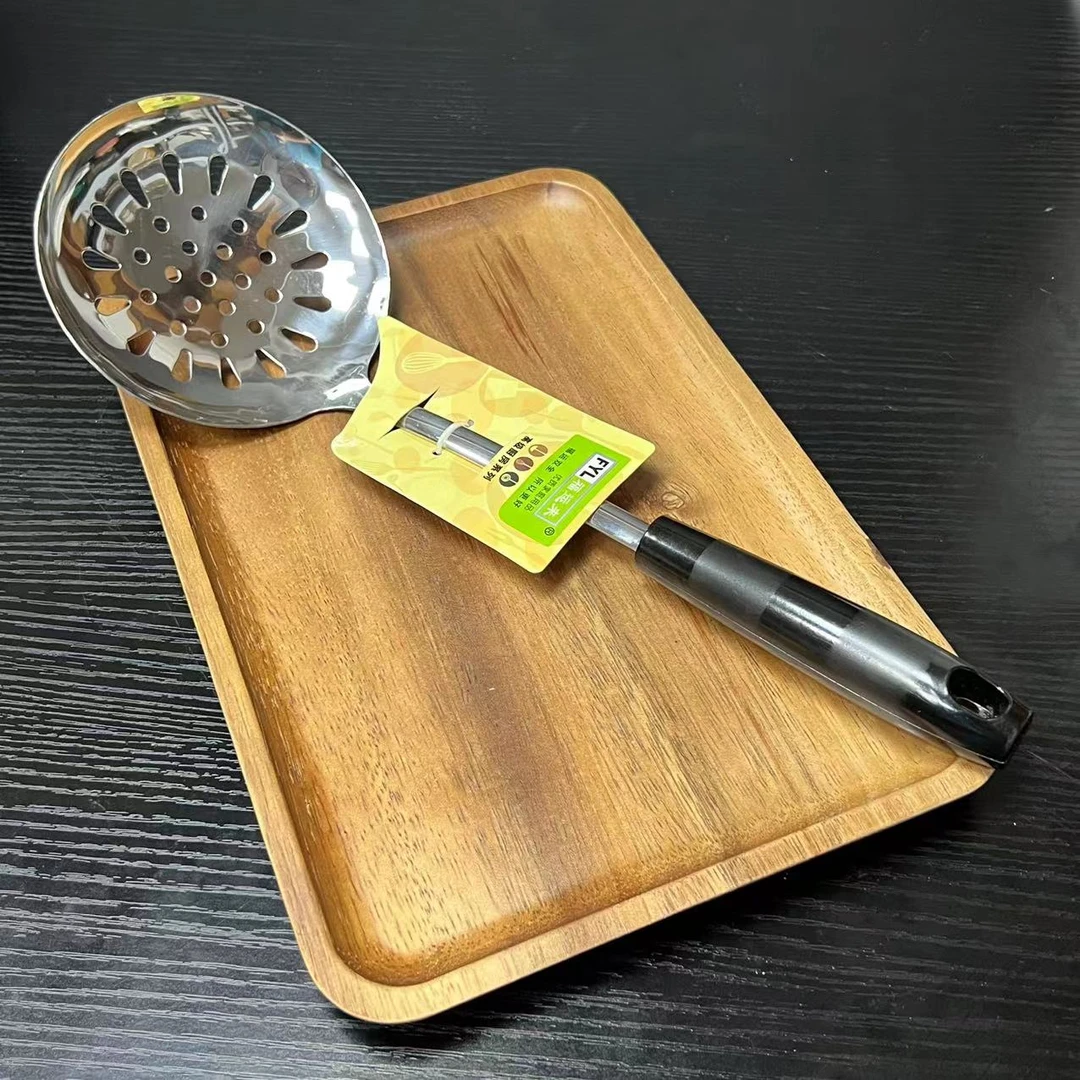 【品牌尾单】不锈钢漏勺家用防烫手柄电木柄大漏勺