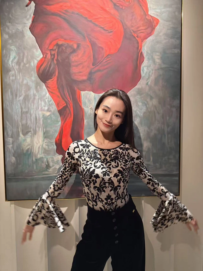 新款四面弹力修身水晶麻超高级面料时尚气质显瘦女士打底复古印花
