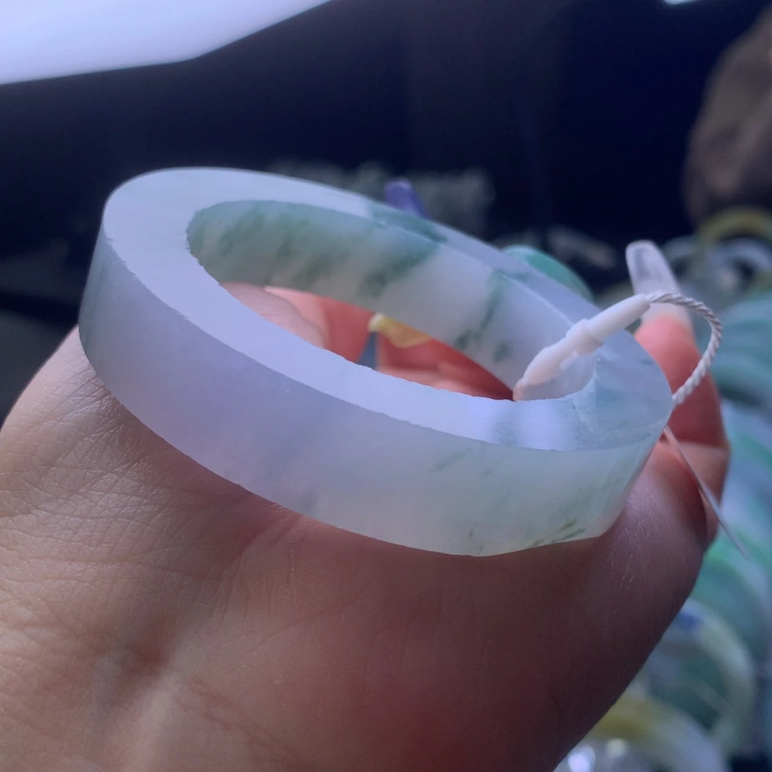 定制翡翠未镶嵌49-52正圈莫奈花园款